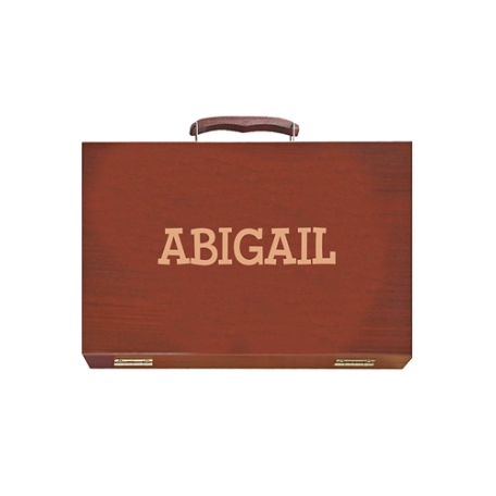 80 Piece Art Set in Wooden Case-Name - Serif Font
